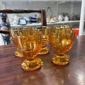 Set de 5 copas ambar