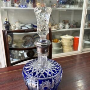 Botellón cristal súper tallado azul