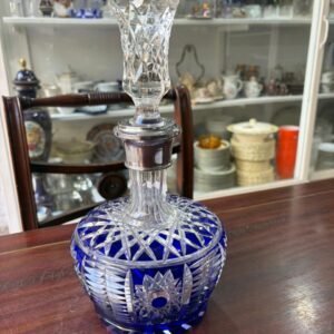 Botellón cristal súper tallado azul