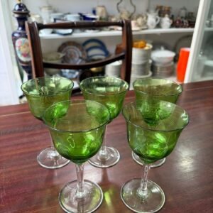 Set de 5 copas verdes