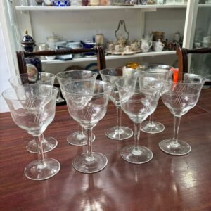 Juego de 8 copas para agua o vino de cristal