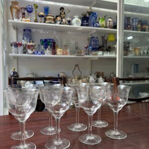 Juego de 8 copas para agua o vino de cristal