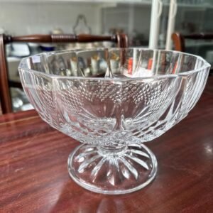 Frutera con pie cristal súper tallado