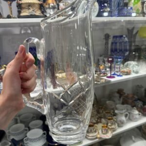 Jarra alta cristal tallado con pico vertedor