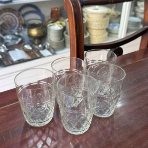 Set de 5 vasos cristal tallados