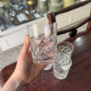 Set de 5 vasos de cristal súper tallado