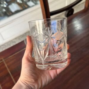 Set de 3 vasos de cristal súper tallado