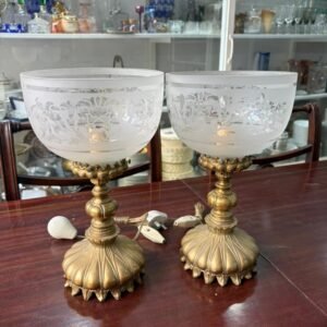 Par de lámparas de bronce