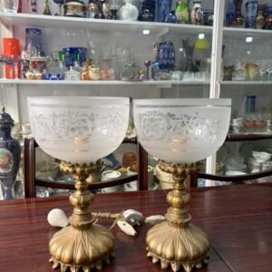 Par de lámparas de bronce