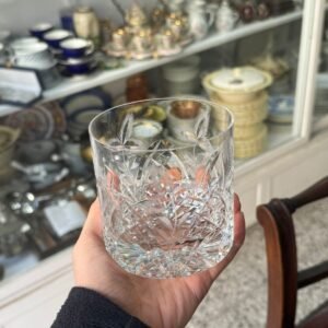 Set de 4 vasos de cristal súper tallado para whisky