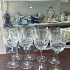 Juego de 8 copones de agua o vino de cristal