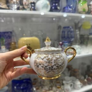 Azucarera porcelana BAVARIA alemana con oro