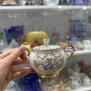 Azucarera porcelana BAVARIA alemana con oro