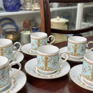 Juego de 6 dúos de café porcelana verbano
