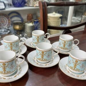 Juego de 6 dúos de café porcelana verbano