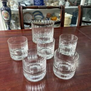 Set de hielera con 5 vasos de cristal ideal para whisky