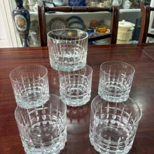 Set de hielera con 5 vasos cristal súper tallado