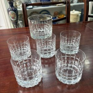 Set de hielera con 5 vasos cristal súper tallado