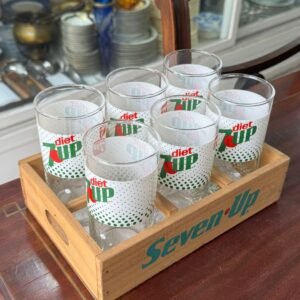 Juego de 6 vasos 70´S  7 UP