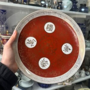 Plato porcelana oriental pintado a mano