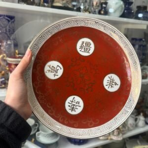Plato porcelana oriental pintado a mano