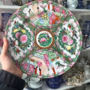 Plato porcelana oriental pintado a mano