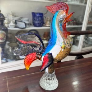 Gallo de cristal de murano