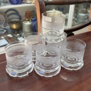Juego de 6 vasos de cristal