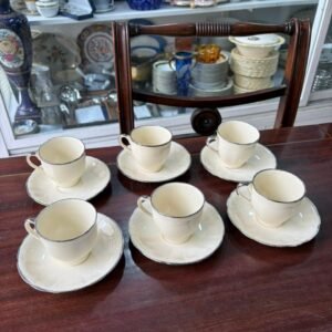 Juego de 6 dúos de café ingleses ALFRED MEAKIN