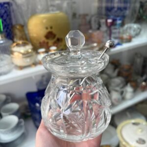 Dulcera de cristal súper tallado