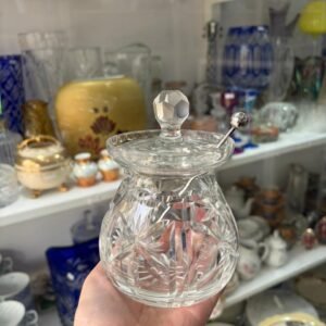 Dulcera de cristal súper tallado