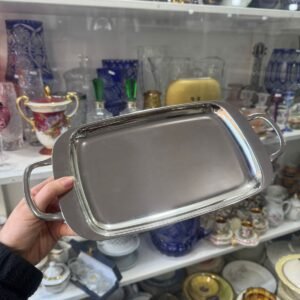 Fuente con asas platería