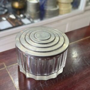 Cofre de cristal con tapa de plata 925