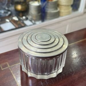 Cofre de cristal con tapa de plata 925