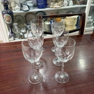 Juego de 6 copas de cristal para agua o vino