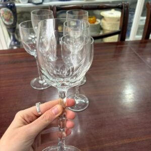 Juego de 6 copas de cristal para agua o vino