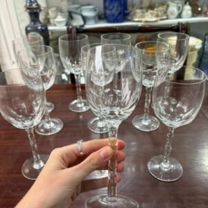 Juego de 10 copas de cristal para vino