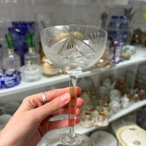 Juego de 11 copas para brindis o postre cristal súper tallado