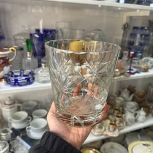 Hielera de cristal tallado