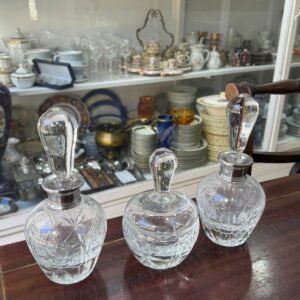 Set de perfumeros de cristal súper tallado