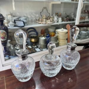 Set de perfumeros de cristal súper tallado
