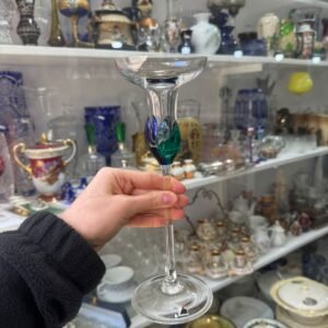Candelabro de cristal checoslovaco sellado