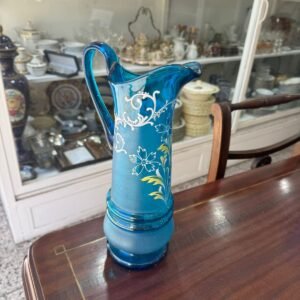 Jarra celeste estilo veneciana pintada a mano