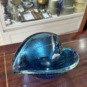 Despojador de cristal de murano celeste