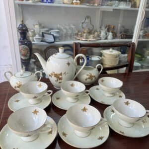 Juego de té porcelana tsuji con oro