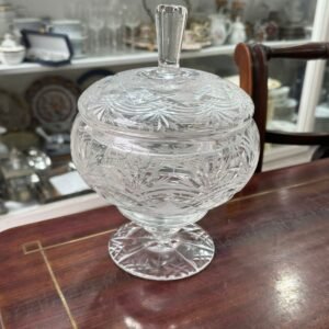 Caramelera o bombonera de cristal súper tallado