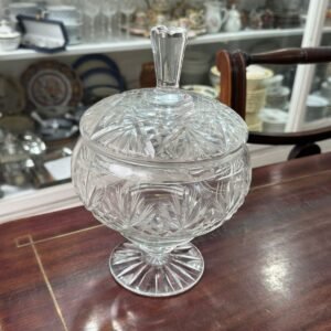 Caramelera o bombonera de cristal súper tallado