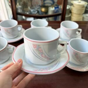 Juego de 6 dúos de té porcelana tsuji