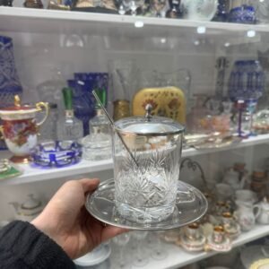 Azucarera de cristal tallado