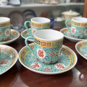 Juego de 6 dúos de café oriental